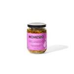 Momesso Melanzane spicy eggplant antipasto jar, front label